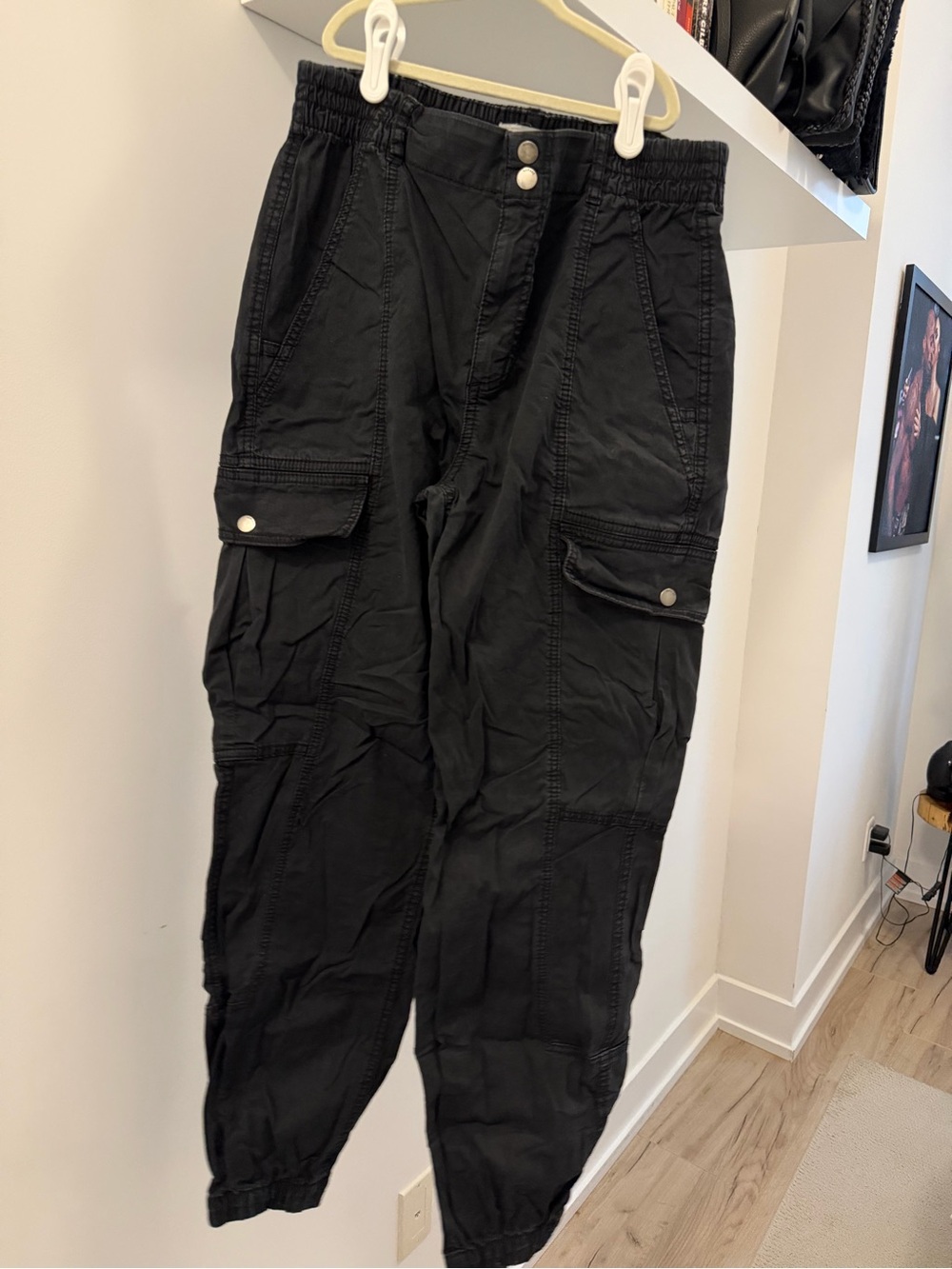 Garage Women’s Dark Greyish Black Cargo Pants - Casual Utility Style
